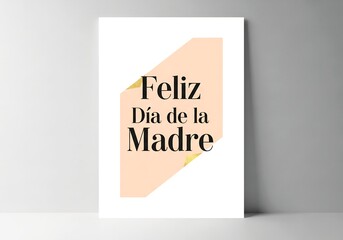 Minimalist Typographic Poster &mdash; Feliz D&iacute;a de la Madre &mdash; Banner & Web Header Design