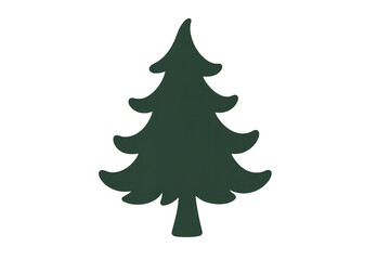 Fototapeta premium Christmas tree silhouette with evergreen branches representing holiday season, winter, and festive celebrations, transparent background