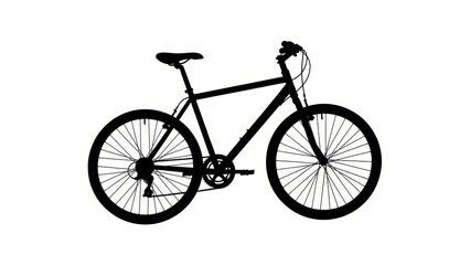 Fototapeta premium Silhouette rendition of a bicycle capturing movement and exploration theme in vector