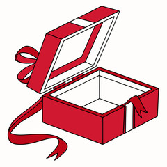 Open Gift Box Surprise Celebration with Confetti Explosion with vector illustration