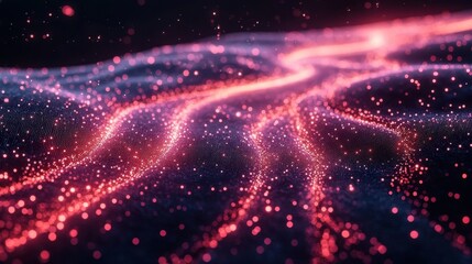 Abstract Data Stream - A Vibrant Visualization of Information Flow.