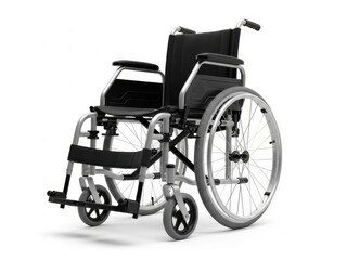 Fototapeta premium A standard manual wheelchair isolated on white background