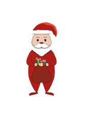 santa claus with gifts