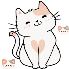 the cute cat animal pets