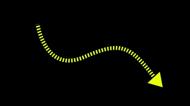 Looping thin-line arrow animation with soft directional flow, ideal for UI transitions, explainers and clean minimal motion graphics projects