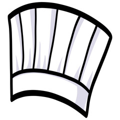 Chef Hat Illustration Vector Drawing Icon Design