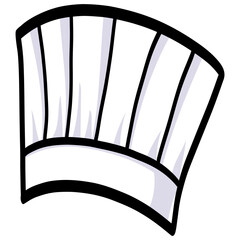Chef Hat Illustration Vector Drawing Icon Design