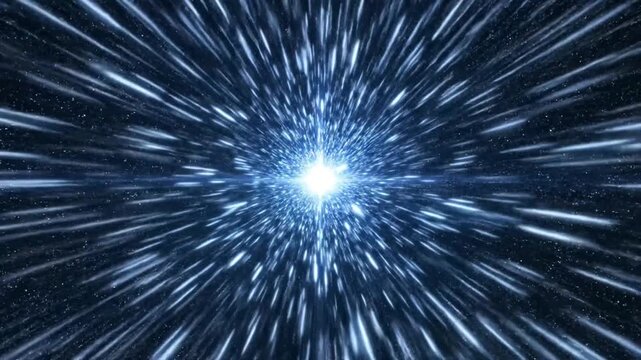 Light streaks warp towards singularity point