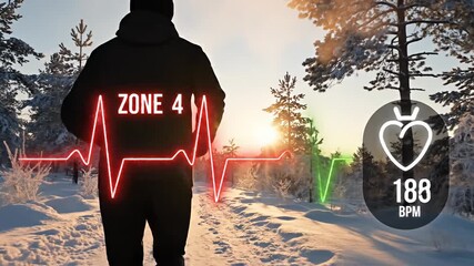 Heart Rate Monitoring During Winter Run - A Fitness Technology Demonstration. - Powered by Adobe