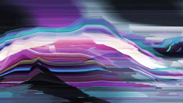 Shimmering spectral ridges cascade through digital ether