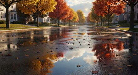 Autumn street scene
