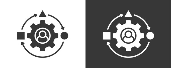Adaptability Icon Set Vector Collection Isolated In Black And White