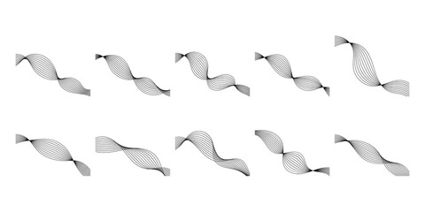 Abstract Wave Lines Decoration