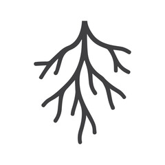 Minimalist Seamless Root Illustration Formed From A Single Line