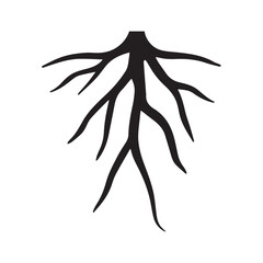 Intricately Interwoven Root Symbol Created Through Light Organic Strokes