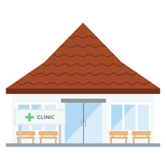 Vector flat illustration of a clinic 