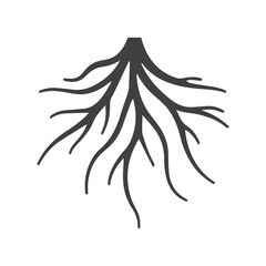 Digital Block Root Emblem Designed With Abstract Structured Simplicity