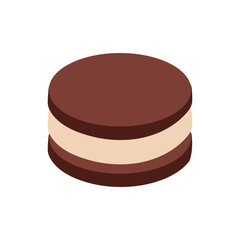 Chocolate Sandwich Cookie Illustration