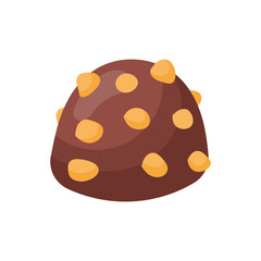 Nutty Chocolate Truffle Illustration