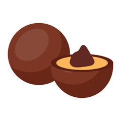 Filled Chocolate Ball Illustration