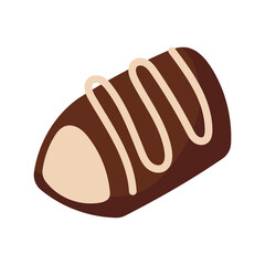 Drizzled Chocolate Roll Illustration