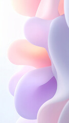 Fototapeta premium Pastel Blob Aesthetic: Minimalist Wallpaper