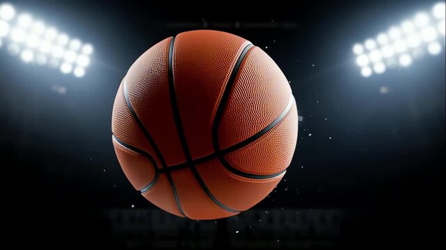 Energetic sporting display under bright lights, dynamic basketball scene bursting with speed and lively illumination, thrilling basketball action featuring rapid movement and arena lighting effects