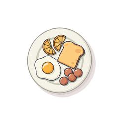 A plate of breakfast