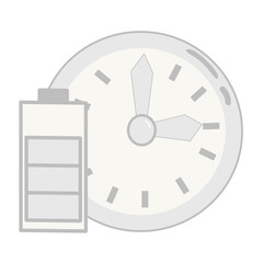 long battery life with Clock Illustration