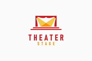 Obraz premium Theater stage logo symbol icon design