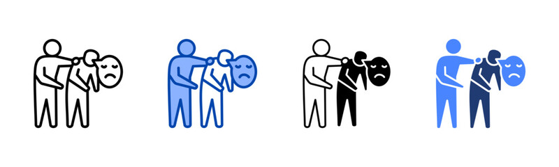 Empathy icon set multiple style collection