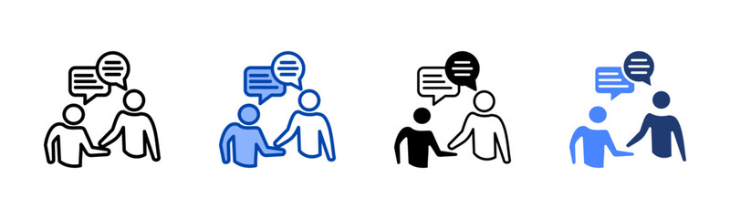 Mentorship icon set multiple style collection