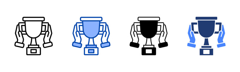 Recognition icon set multiple style collection