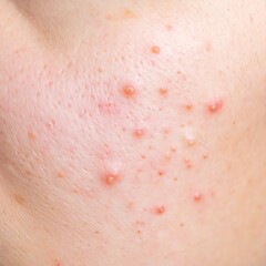 Fototapeta premium Close-up skin with acne