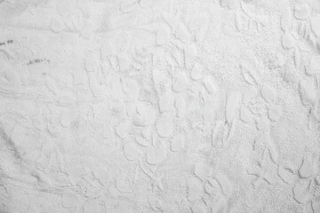 Textured White Fabric with Frayed Edges, Torn White Fabric, Showcasing Unique Textile Art with an Abstract Floral Pattern on a Transparent Background.