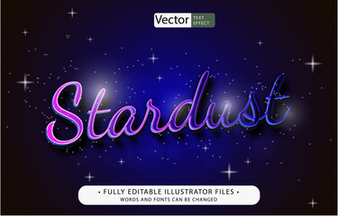 stardust text effect editable illustrator file