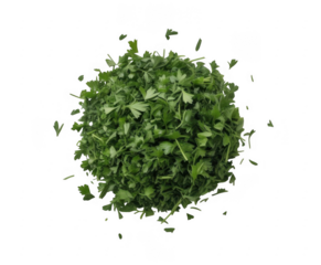 Fresh Green Parsley Leaves isolated on a transparent background herbs