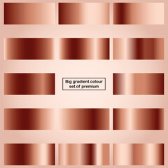 Fototapeta premium A set of glossy metallic gradients.