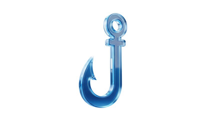 3D Blue Glass Phishing Hook Icon for Scam.png