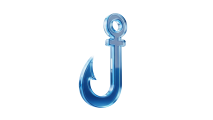 3D Blue Glass Phishing Hook Icon for Scam.png