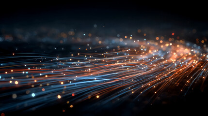 Dynamic Flow of Digital Data and Light Trails