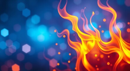 abstract background with fire