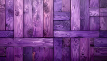 Close-up of artistic wood planks in various shades of purple