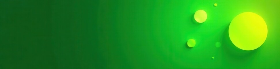 Vibrant green and yellow circle vector banner background , promotion, background