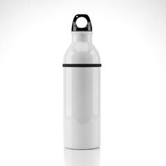White Water Bottle Standalone On White Background.