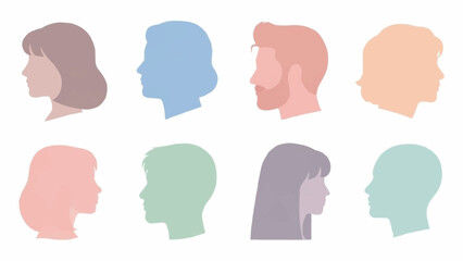 Diverse Human Silhouettes Representing Different People.