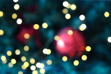 반짝이는 크리스마스 장식 보케