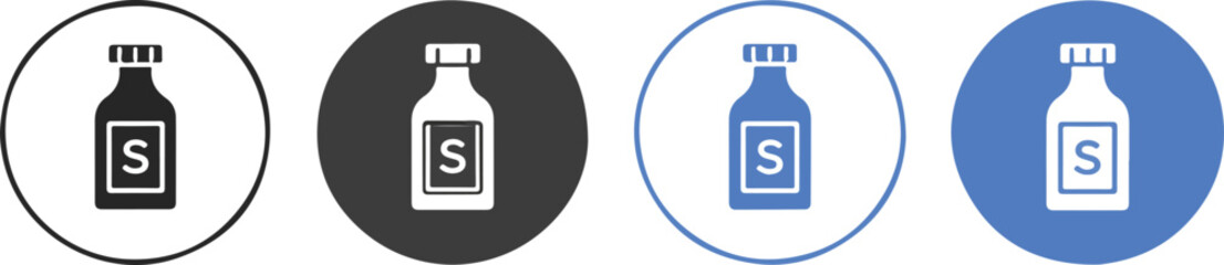 Solvent icon Thin line design vector art 