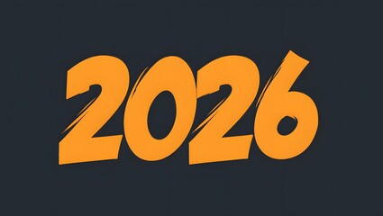 Bold Graphic Design of the Year 2026 in Vibrant Orange Color