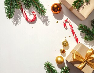 Holiday Ornament Top View Vector &ndash; Minimalist Christmas Design

